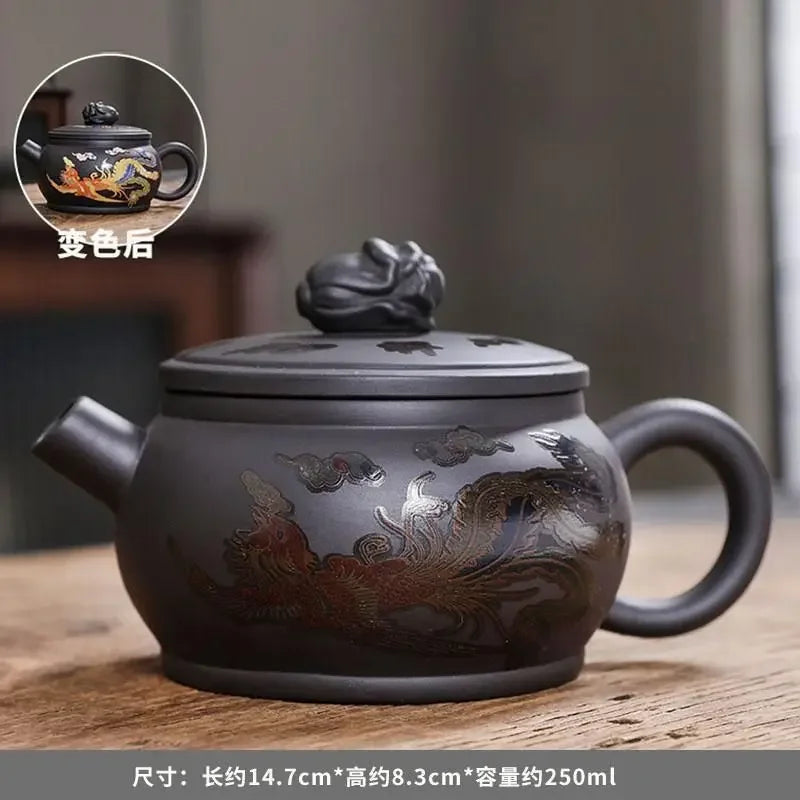 Exquisite Color-Changing Handmade Zisha Xishi Teapot - Perfect for Kungfu Tea Ceremony and Elegant Tea Accessories