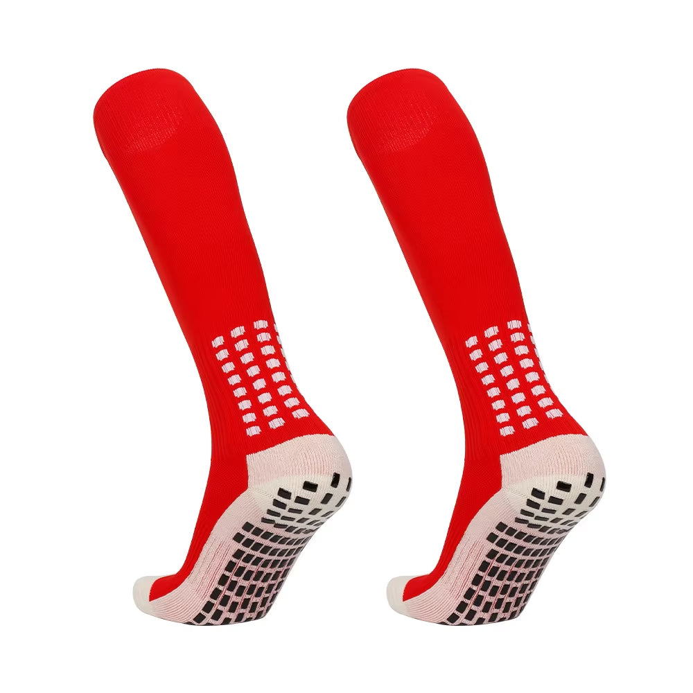 Schnelltrocknende Team-Fußballsocken Großhandel Rutschfeste Sohle Mittellange Trainings-Grip-Sportsocken