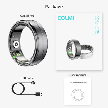 Smart Ring Men Women, Heart Rate and Blood Oxygen Monitor, IP68 & 5ATM Waterproof, Multi-Sport Mode