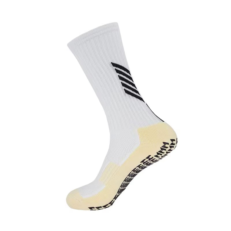 Schnelltrocknende Team-Fußballsocken Großhandel Rutschfeste Sohle Mittellange Trainings-Grip-Sportsocken