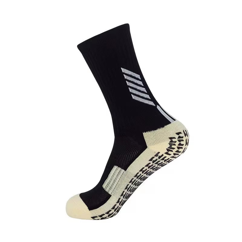 Schnelltrocknende Team-Fußballsocken Großhandel Rutschfeste Sohle Mittellange Trainings-Grip-Sportsocken