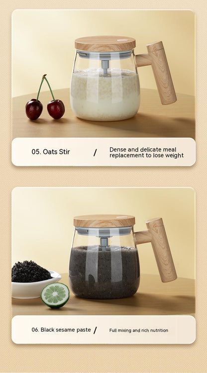 400ML Self Stirring Coffee Mug Electric Mixing Glass Coffee Cuphigh Speed Fast Automatic Coffee Cup for Gyms Dining Room Kitchen Gadgets