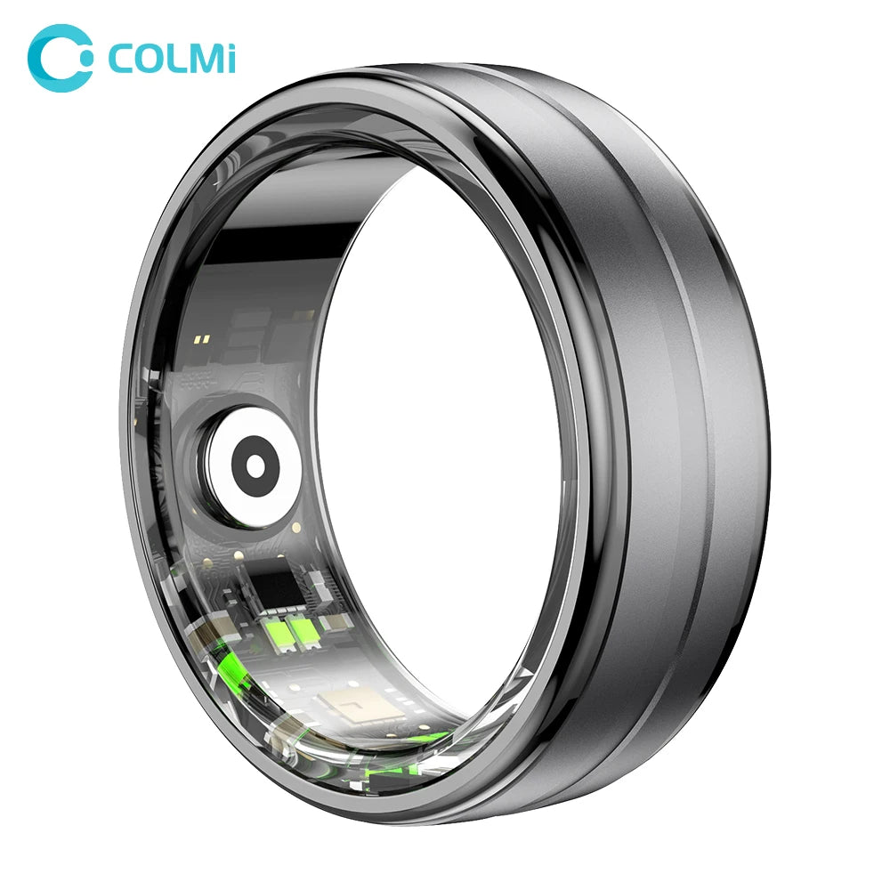 Smart Ring Men Women, Heart Rate and Blood Oxygen Monitor, IP68 & 5ATM Waterproof, Multi-Sport Mode