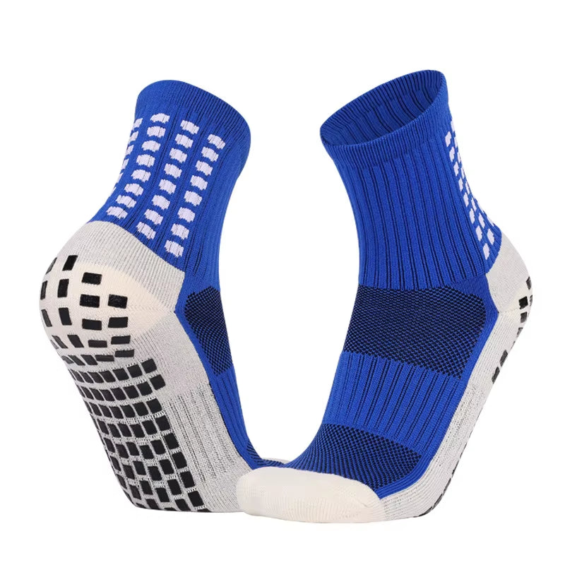 Schnelltrocknende Team-Fußballsocken Großhandel Rutschfeste Sohle Mittellange Trainings-Grip-Sportsocken