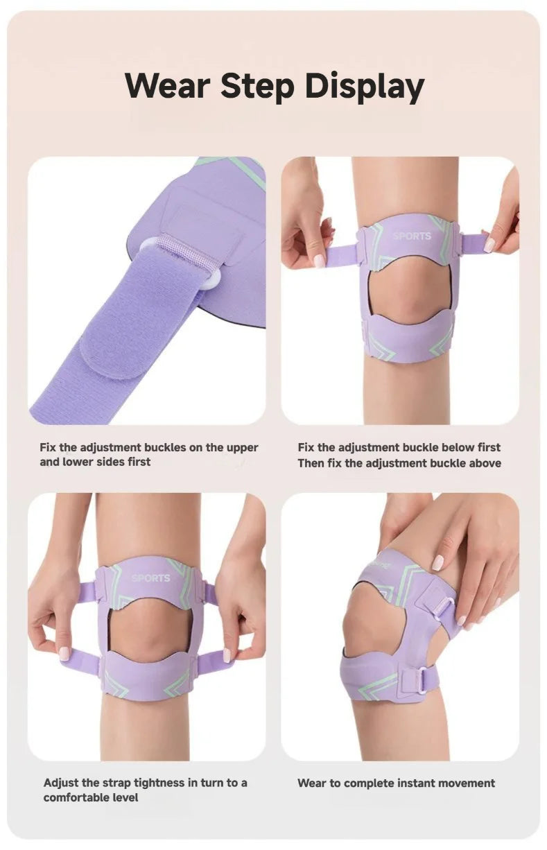 Meistverkaufte Weiche Sport-Knieschoner Verstellbare Kompressions-Patellasehnen-Bandage Polyester-Unterstützung Seitliche Stabilisatoren