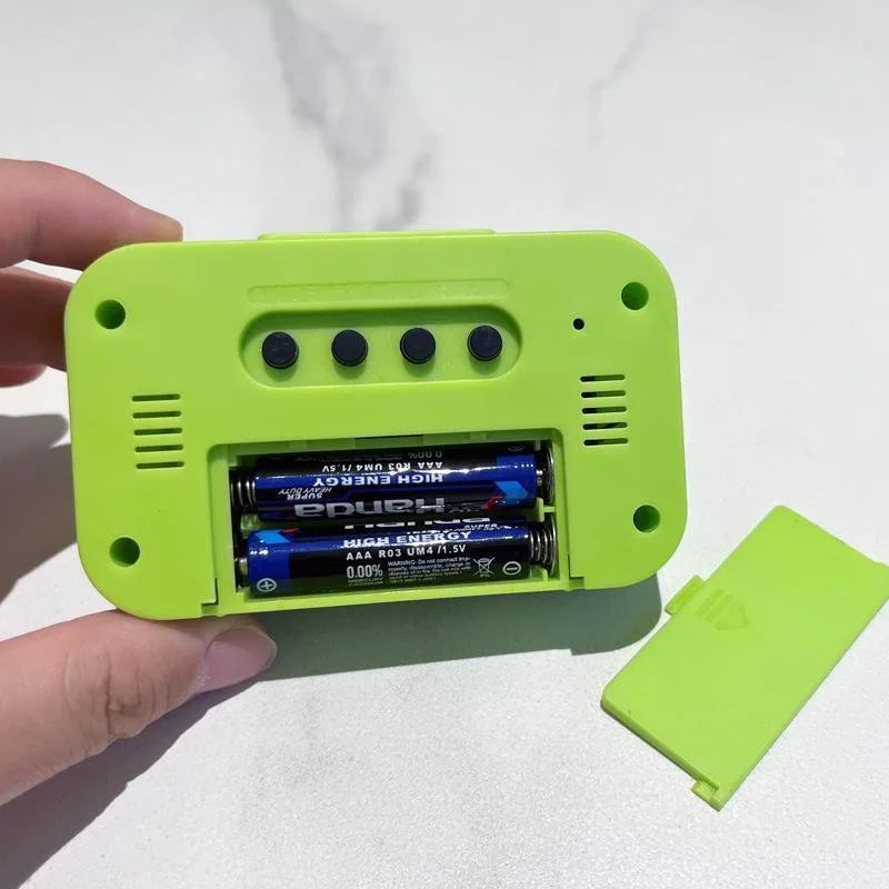 Mini-Lcd-Bildschirm Digitaler Wecker Für Kinder Zeitkalender Temperatur Schlummer Funktion Schreibtisch Wecker Mit Timer-Funktion