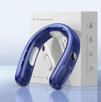 Usb-Nackenventilator Turbo Blattloser Halbleiter-Kühlventilator 4000Mah Digitales Display Tragbarer Outdoor-Ventilator