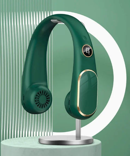Usb-Nackenventilator Turbo Blattloser Halbleiter-Kühlventilator 4000Mah Digitales Display Tragbarer Outdoor-Ventilator