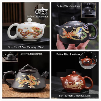 Exquisite Color-Changing Handmade Zisha Xishi Teapot - Perfect for Kungfu Tea Ceremony and Elegant Tea Accessories