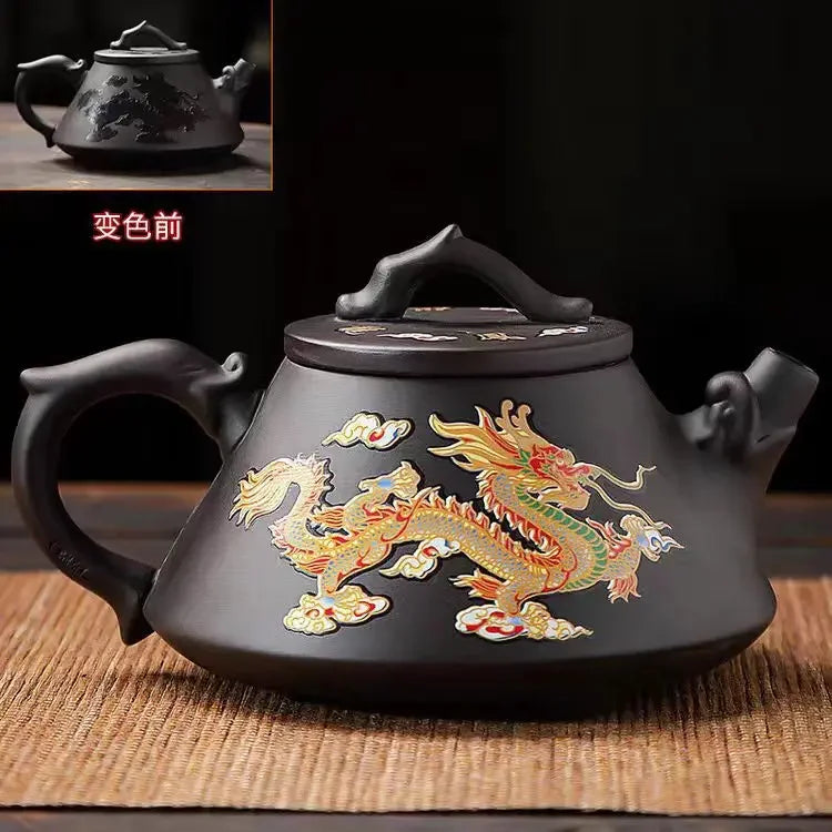 Exquisite Color-Changing Handmade Zisha Xishi Teapot - Perfect for Kungfu Tea Ceremony and Elegant Tea Accessories