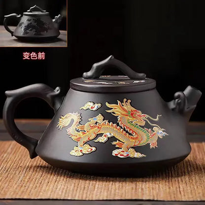 Exquisite Color-Changing Handmade Zisha Xishi Teapot - Perfect for Kungfu Tea Ceremony and Elegant Tea Accessories