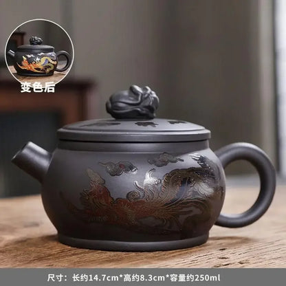 Exquisite Color-Changing Handmade Zisha Xishi Teapot - Perfect for Kungfu Tea Ceremony and Elegant Tea Accessories