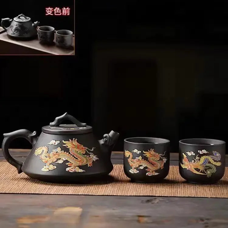 Exquisite Color-Changing Handmade Zisha Xishi Teapot - Perfect for Kungfu Tea Ceremony and Elegant Tea Accessories