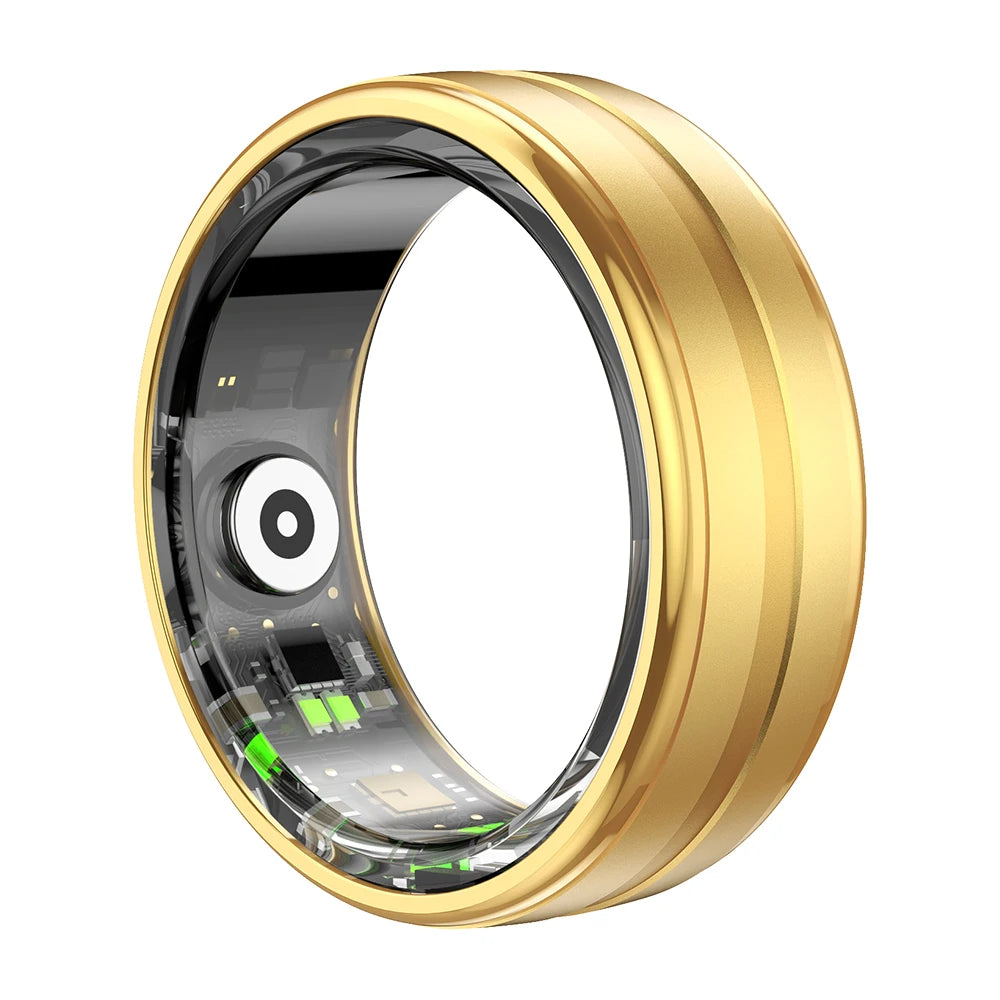 Smart Ring Men Women, Heart Rate and Blood Oxygen Monitor, IP68 & 5ATM Waterproof, Multi-Sport Mode