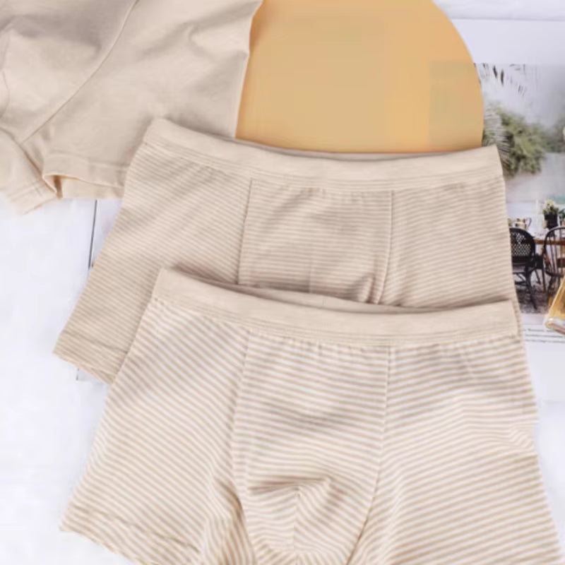 Hot Sale Custom Organic Cotton Boxer Briefs for Boys Large Size Breathable Quick Dry Eco-Friendly Kids Boxer Shorts