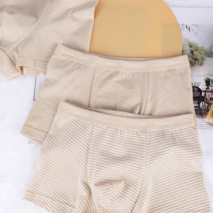 Hot Sale Custom Organic Cotton Boxer Briefs for Boys Large Size Breathable Quick Dry Eco-Friendly Kids Boxer Shorts