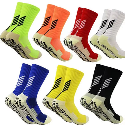 Schnelltrocknende Team-Fußballsocken Großhandel Rutschfeste Sohle Mittellange Trainings-Grip-Sportsocken