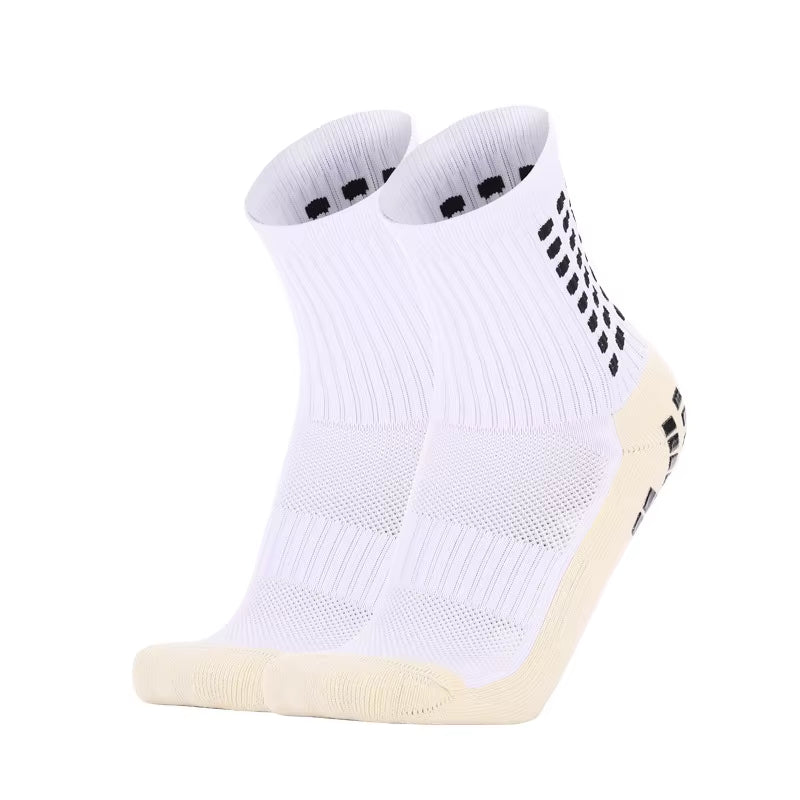 Schnelltrocknende Team-Fußballsocken Großhandel Rutschfeste Sohle Mittellange Trainings-Grip-Sportsocken