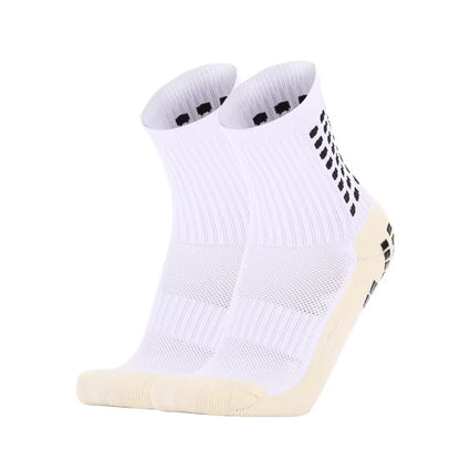 Schnelltrocknende Team-Fußballsocken Großhandel Rutschfeste Sohle Mittellange Trainings-Grip-Sportsocken